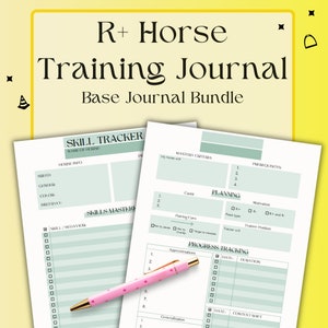 R+ Horse Training Journal - Base Journal Bundle - PDF Download - Positive Verstärkung / Clicker Trainings-Tagebuch