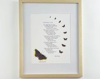 Mourning Cloak Butterfly Watercolor Art Print and Card, Entomology ...