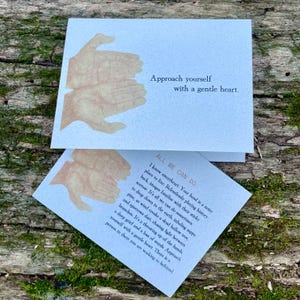 All We Can Do Karte - Braune Hände, Original Aquarell Illustration, Original Gedicht