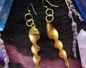 Golden Unicorn Horn earrings