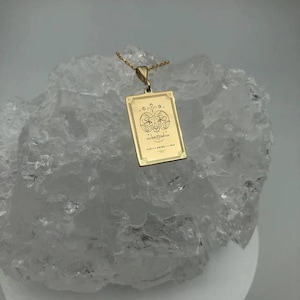 Minimalistyczny naszyjnik z Baranem, 14-karatowy złoty naszyjnik ze znakiem Barana, ręcznie robiony naszyjnik z zawieszką horoskopu, malutki naszyjnik ze znakiem zodiaku, prezent dla Barana