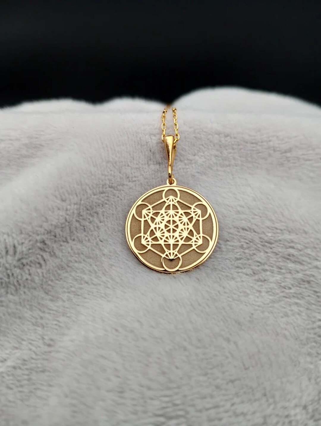 Metatron's Brass Macrame Necklace