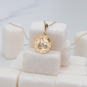14K Złoty Naszyjnik z Urokiem Skorpiona, Delikatny Naszyjnik ze Znakiem Zodiaku, Ręcznie Robiony Naszyjnik Z Horoskopem, Maleńki Naszyjnik Astrologiczny, Prezent dla Skorpiona