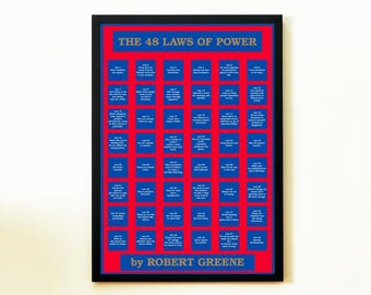 Poster 48 Laws of Power - exclusief ontwerp van Robert Greene (digitale download)