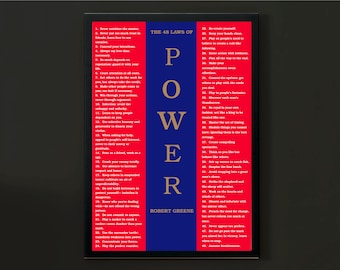 48 Laws of Power Poster: Robert Greene Quotes (Digital Download)