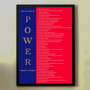 Robert Greene Poster - 48 Laws Of Power Poster