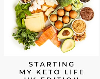 Guida introduttiva a Keto nel Regno Unito 43 pagine, pianificatore di pasti Keto stampabile, ricette Keto