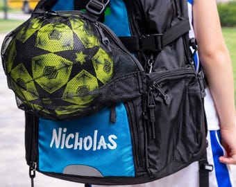 Personalized Kids Soccer Backpack: Boys Basketball Bag