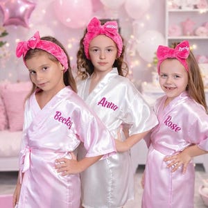 childrens silk dressing gown Amazon.com: Toddler Baby Girls Satin Rbe Silk for Spa Birthday Wedding Flower Girl Rbes Dressing Gown Kids (Pink, 12-18 Months): Clothing, Shoes & Jewelry