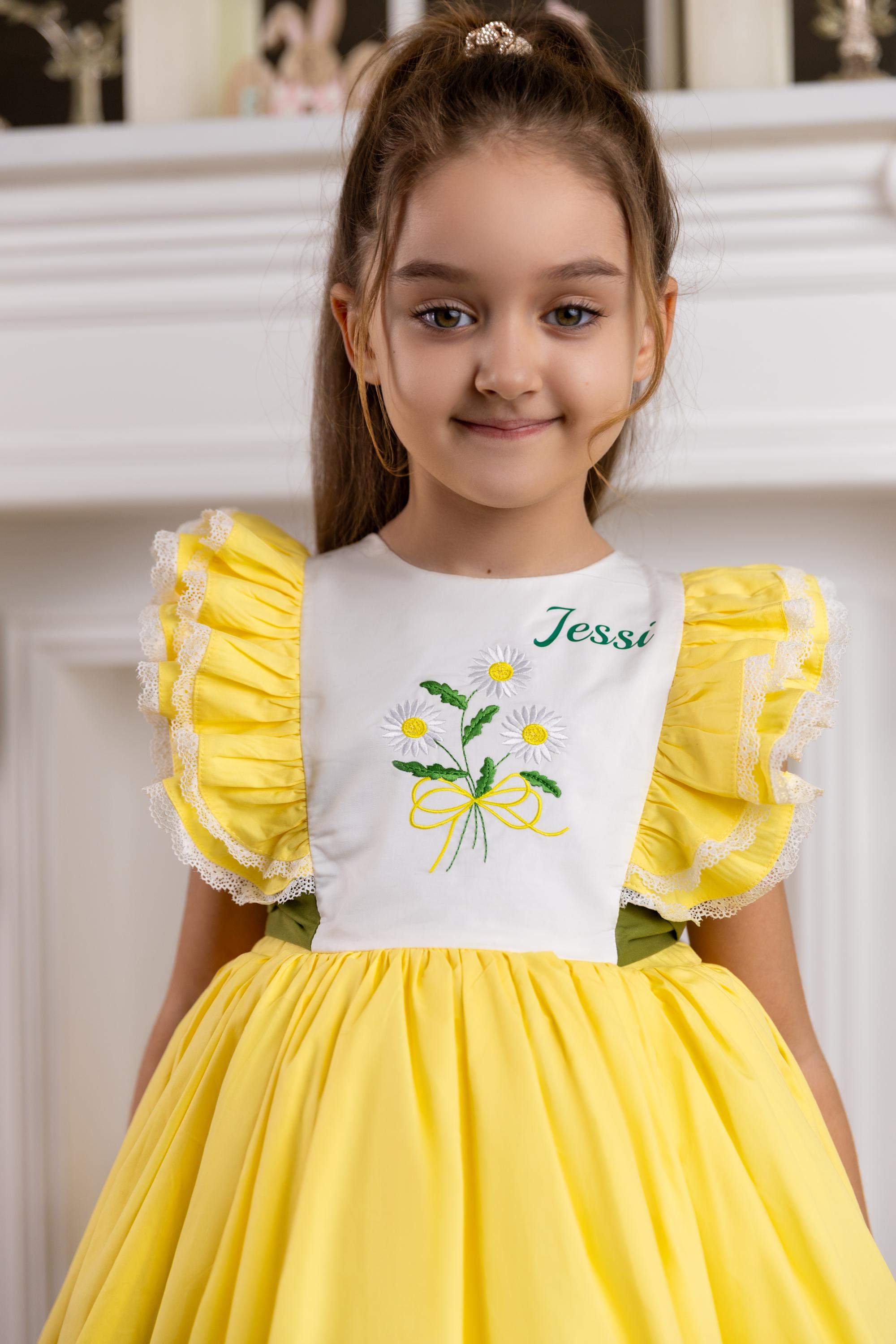 soor ploom♡Ismay dress daisy♡8y Soor Ploom - Ismay Organic Cotton Dress - Ecru | Smallable