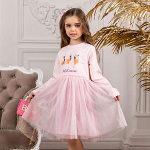 Personalized Ballet Tutu Dress: Long Sleeve Ballerina Outfit