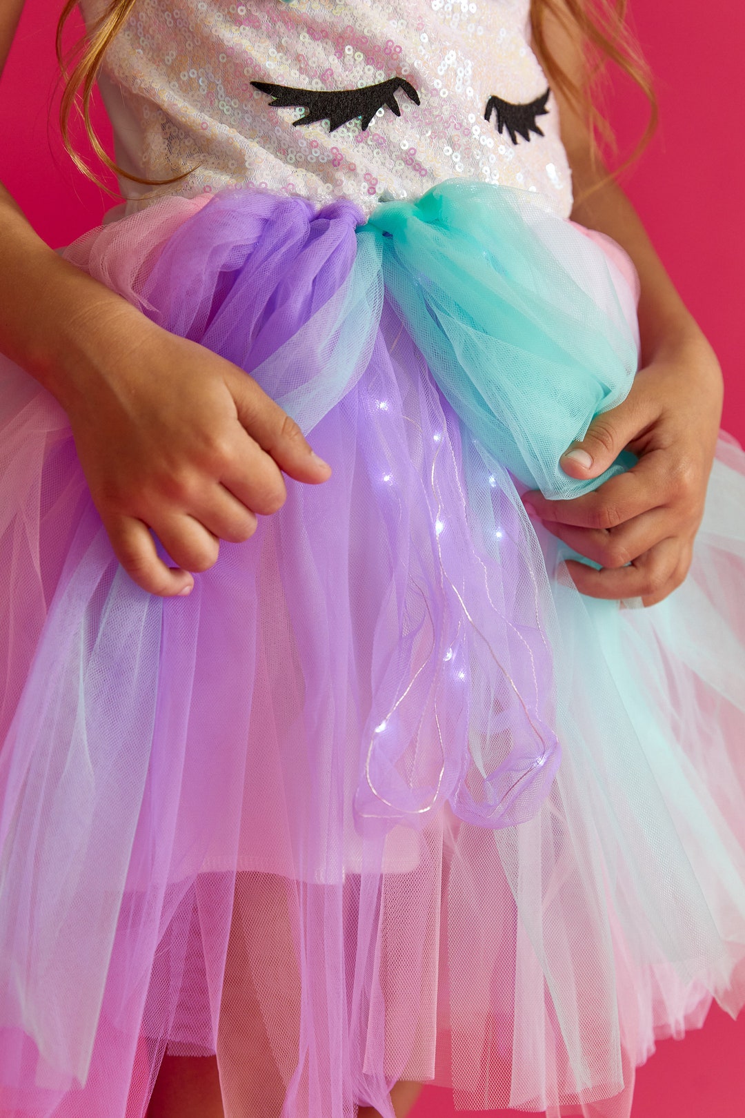 Buy LED Unicorn Dress: Glowing Princess Costume With Wings Headband  Online in India