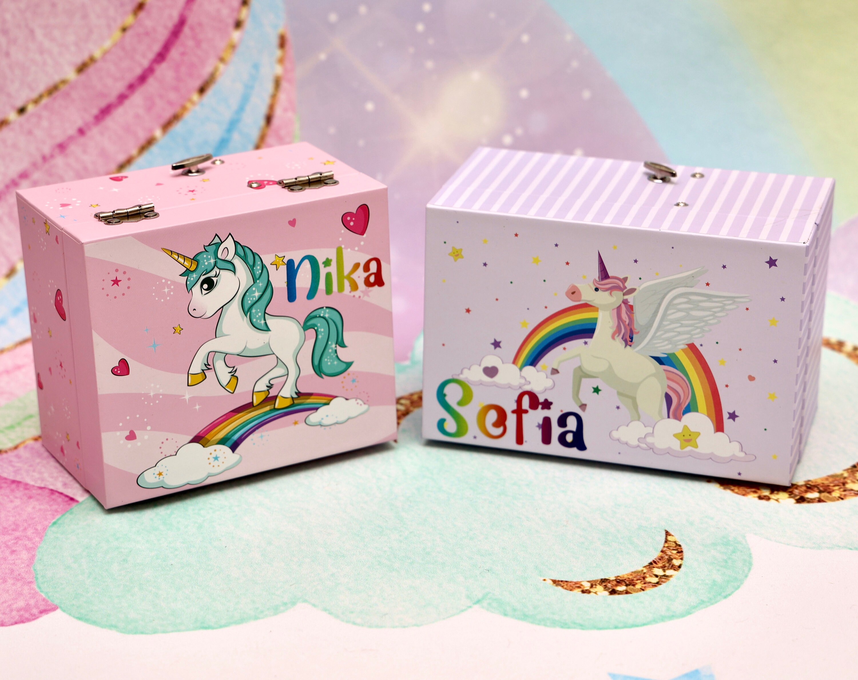 Little Girl Jewelry Box Jewelkeeper Unicorn Musical Jewelry Box For Children, Large Storage Box With 4 Pull Out Drawers Girl Jewelry Box For Girls 8-12