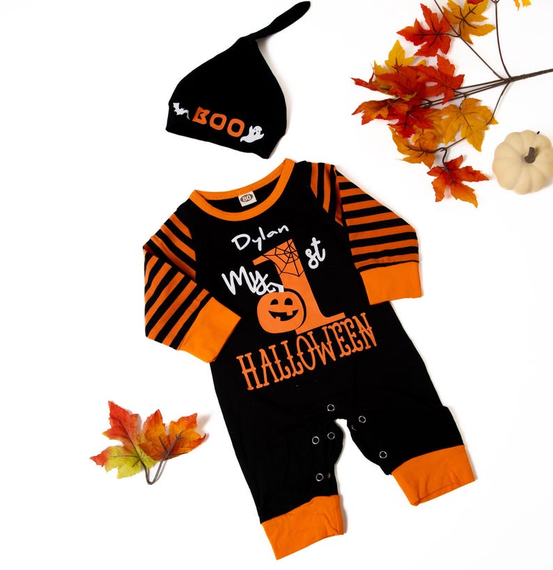 My First Halloween Custom Onesie, Baby Halloween Romper, Newborn
