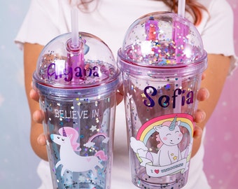 Gobelet licorne personnalisé : gourde personnalisée pour enfants, cadeau de fête