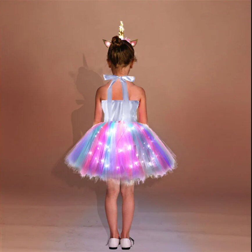LED Unicorn Dress: Sparkling Fairy Tale Costume