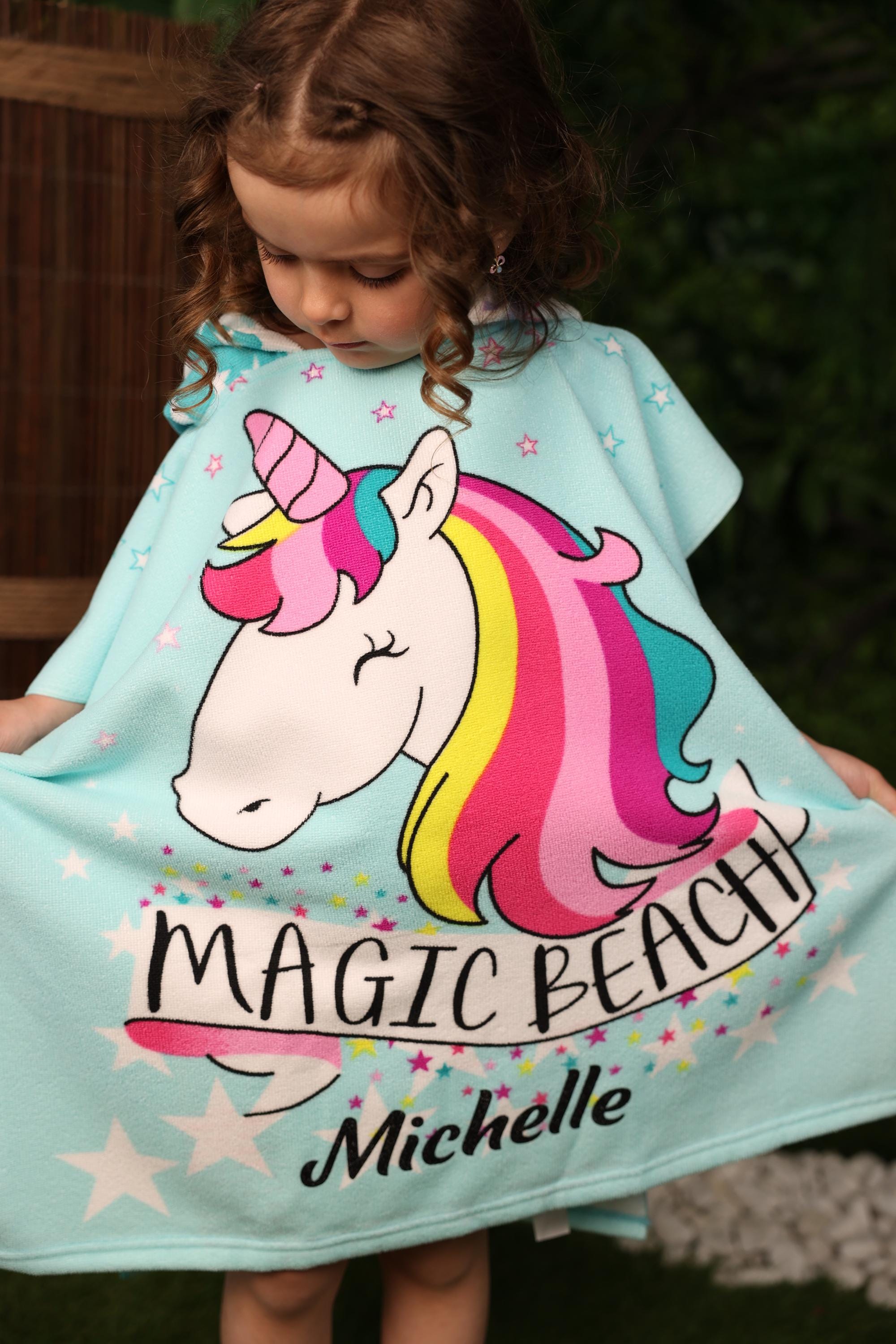 Asciugamano Con Cappuccio Mud Pie Baby Unicorn - In Spugna Di Cotone Sherpa Per Neonati Fino A 18 Mesi - 61x33 Cm - Morbido E Con Dettagli 3D