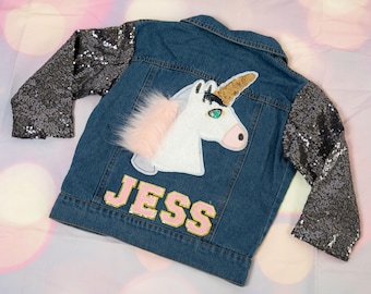 Personalized Kids Denim Jacket: Custom Name & Patches