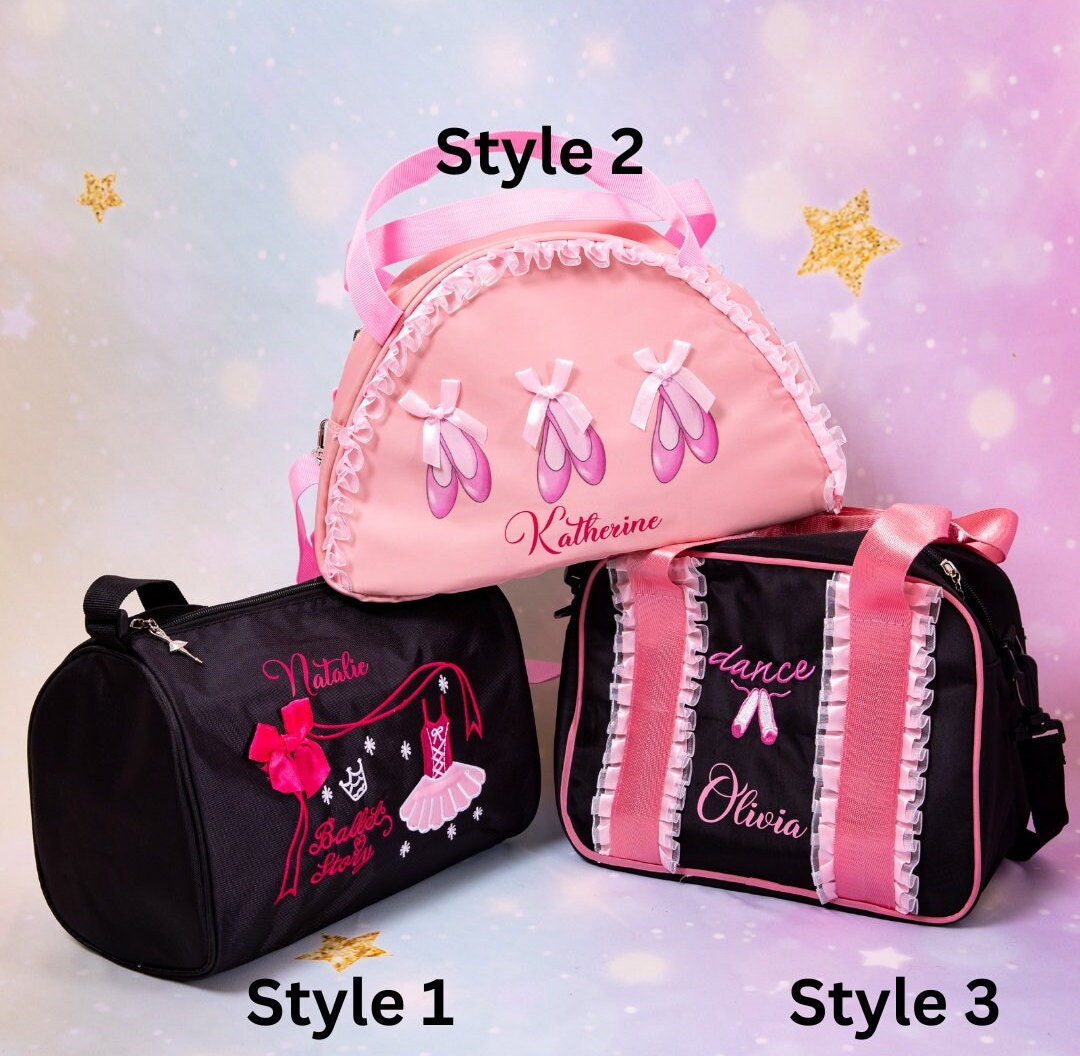 Ballet Dancer Bag, Kids Small Ballet Duffle Bags, Custom Name Kids