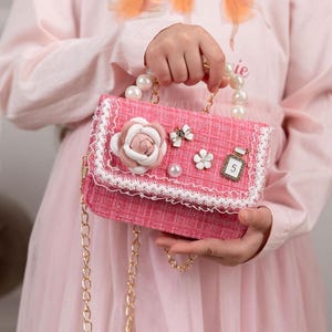 Porte-monnaie en perles pour petite fille, sac personnalisé pour fille, sac à main pour fille, cadeau d'anniversaire pour fille, petit sac pour petite fille, sac à main pour fille avec poignée en perles