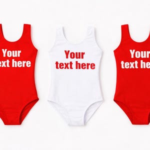 Kids Custom Text Swimsuit, Personalized Kids Swimsuit One Piece, Birthday Outfit, Pool Party Outfit, Matching Best Friends Swimwear image 5