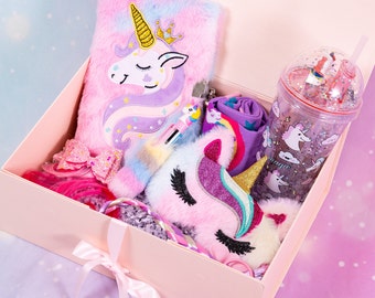 Custom Unicorn Gift Box: Diary, Tumbler & Sleep Mask