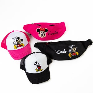 Personalized Kids Fanny Pack and cap, Kids Belt bag  with cartoon patches, Personalized Fanny Baseball cap, Custom kids Fanny Pack and Caps