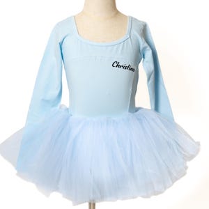 Long sleeve Ballet Dress, Girls Ballet outfit, Personalized Girls Ballet Tutu Leotard, Custom Name Dance Outfit, Dancing leotards for girls
