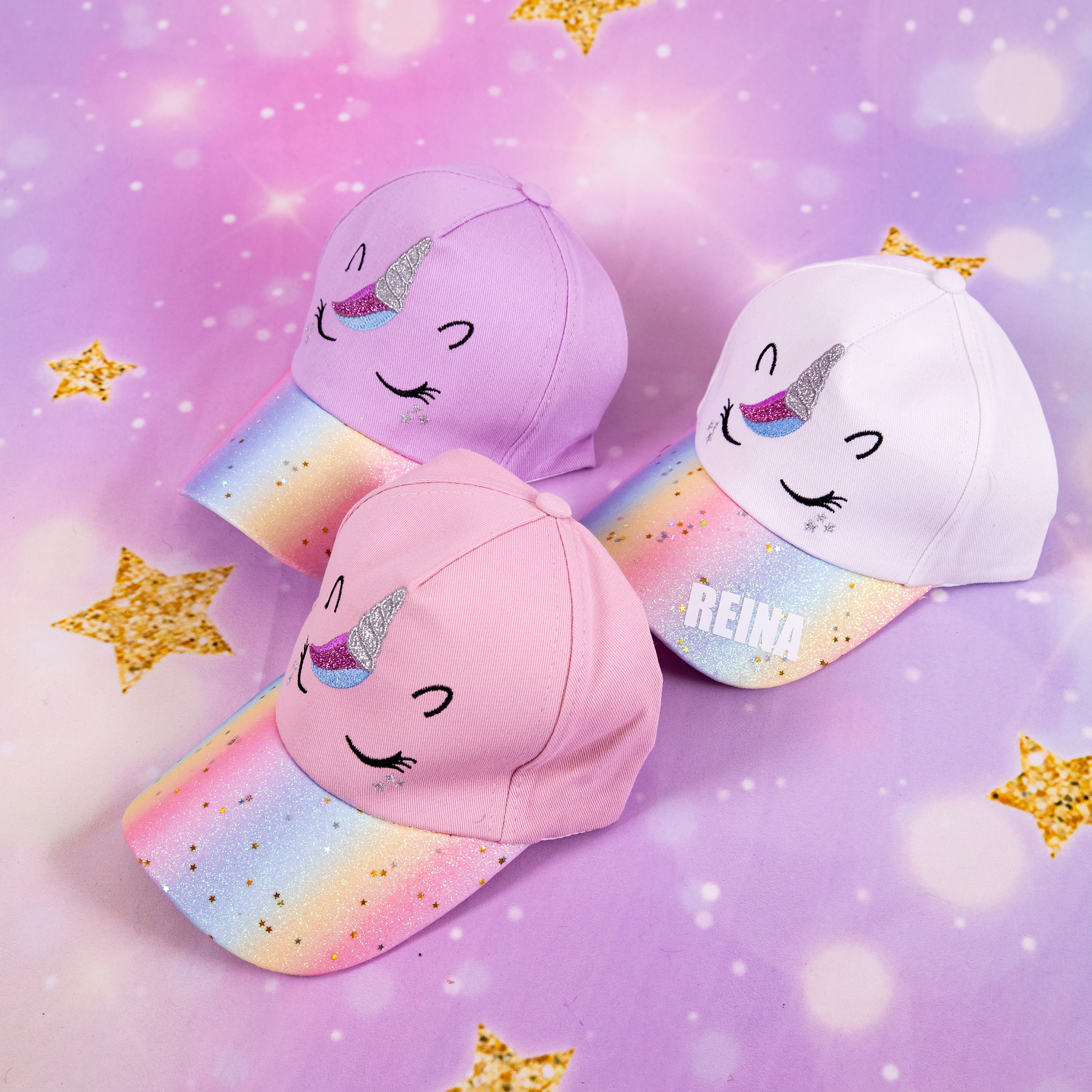 Custom Unicorn Trucker Hat: Kids Personalized Baseball Cap  display picture 2