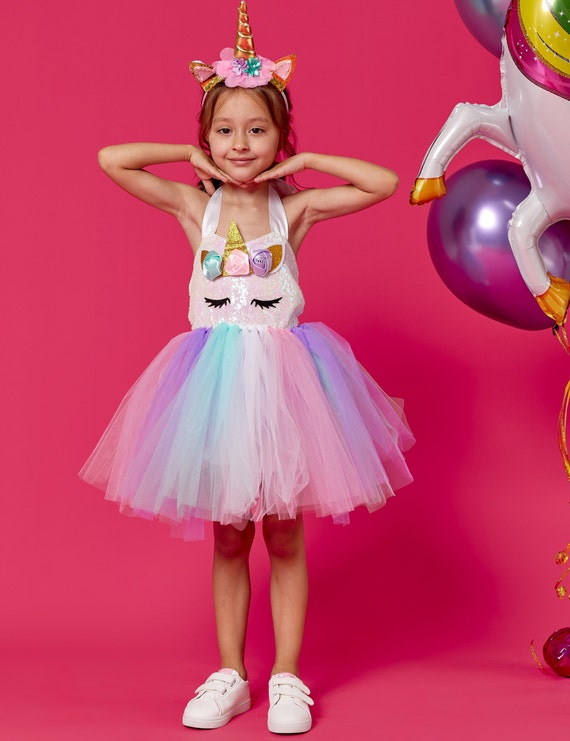 LED Unicorn Dress: Sparkling Fairy Tale Costume