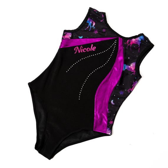 GK Elite Composed Gymnastics Leotard V-Neck Periwinkle Sequins