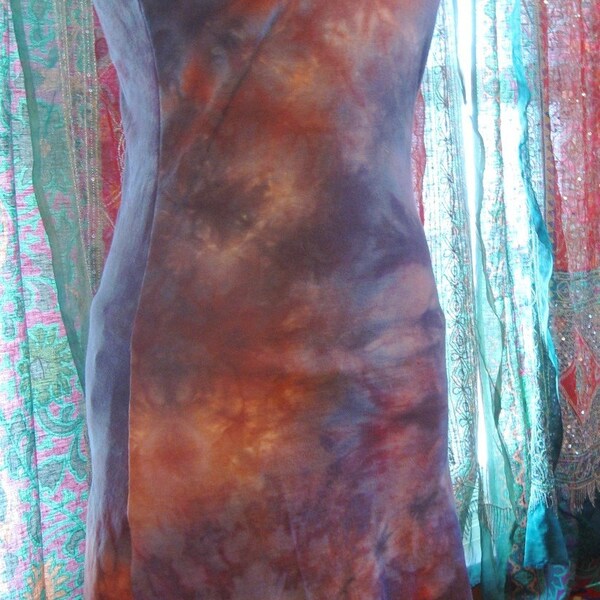 Druzy tunic in hand dyed cotton jersey