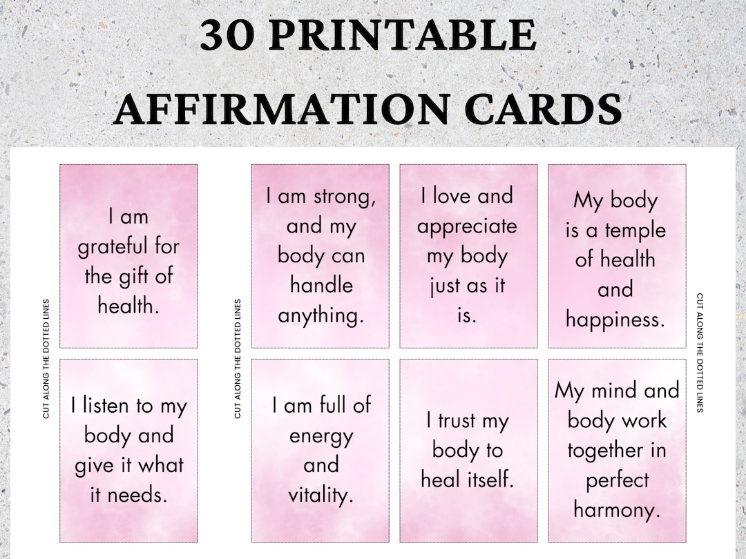 Printable Positive Affirmation Cards for Kids, Motivation, Self Esteem ...
