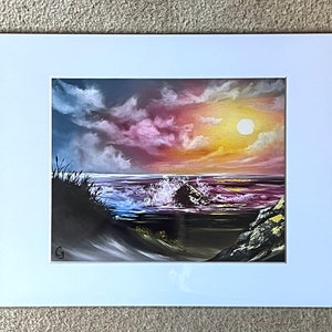 Impressão artística fosca &quot;Pôr do sol espiritual&quot; 8x10&quot;