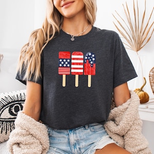 Patriotic Ice Cream Shirt, Cute 4th Of July Shirt, American Ice Cream Shirt, Independence Day Tee, Red White And Blue Tee, Gift for American