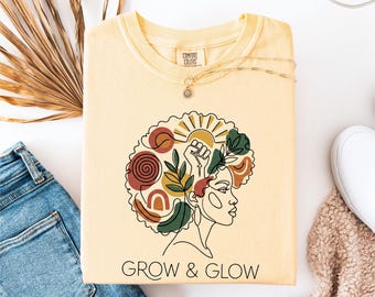 Comfort Colors® Black History Month Shirt, Afro Silhouette Empowerment Shirt, Inspirational Graphic Tee
