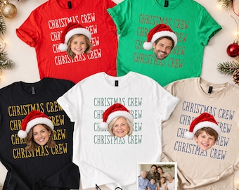 Personalized Christmas Crew Family Shirts, Matching Family Holiday Tee, Family Name Xmas Shirt