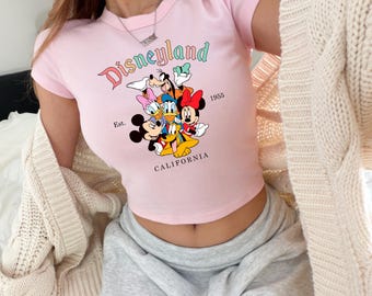 Retro Disneyland California baby-T-shirt, Mickey and Friends damesshirts, Disney Family Vacation-T-shirts