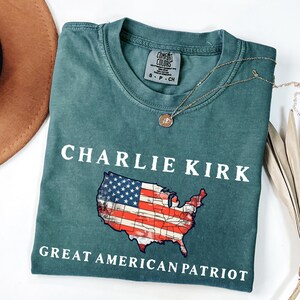 Comfort Colors® Be för Charlie Kirk-tröja, patriotisk Charlie Kirk-t-shirt, trosbaserad unisex-tröja, topp med politisk medvetenhet bild 4