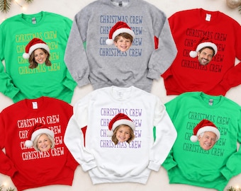 Personalized Christmas Crew Family Sweathirts, Matching Family Holiday Shirts, Family Name Xmas Shirt