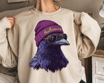 Baltimore Football Sweatshirt, Retro Sports Fan Shirt, Trendy Game Day Gift Tee, Baltimore Mascot Sweatshirt, Baltimore Football Fan Shirt