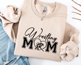 Wrestling Mom Sweatshirt, Wrestler Mom Sweater, Wrestling Mom Hoodie, Sports Mom Gift, Proud Wrestling Mom, Wrestler Gift, Wrestling Mom Tee