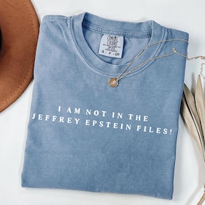Comfort Colors® I Am Not In The Jeffrey Epstein Files Shirt, Jeffrey Epstein Guest List Shirt, Elon vs Trump Shirt, Political Humor Shirts