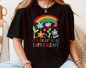 It's Ok To Be Different Shirt, Autism Awareness Shirt, Autism Support Shirt, motiverend shirt, Be Yourself T-shirt, Positivity Vibes-shirt