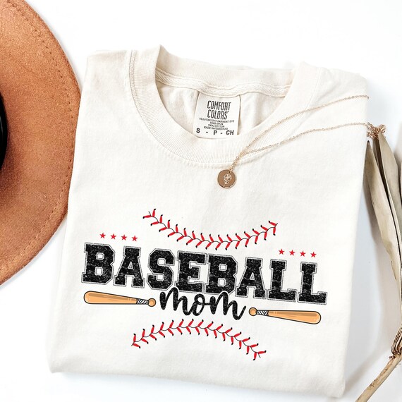 Comfort Colors® Women's Baseball Mom Tshirt, Game Day Shirt, Baseball Mom T-Shirt, Baseball Shirts For Mother's Day Gift, Sports Mom Shirt