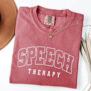 Comfort Colors® Retro Speech Therapy Shirt, SLP Shirt, Gift For Speech Therapist Shirt, Speech Language Pathologist, Speech Pathologist Tee