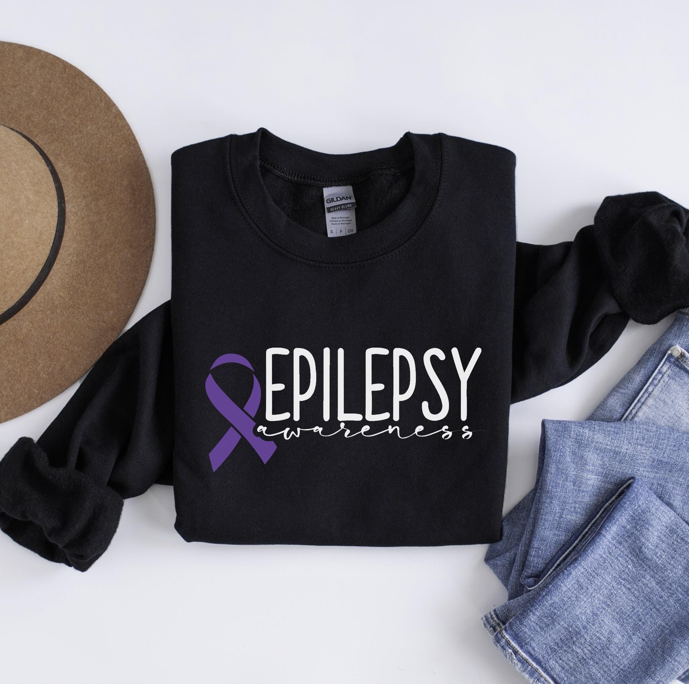 Epilepsy Awareness Sweatshirt, Mental Health Sweatshirt, Women's Neurodiversity Sweater, Epilepsy Purple Ribbon Hoodie, Gifts For Epilepsy