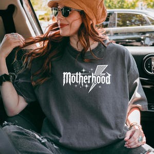 Comfort Colors® Mother Hood Shirt, Trendy Mama Tshirt, Mom Life Shirt, Oversized Graphic Mom T-shirt, Motherhood Tshirt, Cool Moms Club Tee