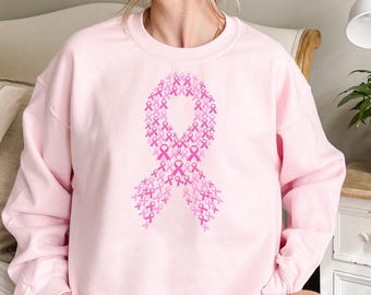 Breast Cancer Sweatshirt, Pink Ribbon Sweatshirt, Breast Cancer Awareness Sweater, Breast Cancer Survivor, Breast Cancer Awareness Gifts