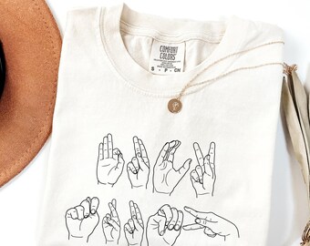 Comfort Colors® F*ck Trump Sign Language Shirt, Subtle Anti Trump Shirt, ASL Fuck Trump Tee, Resist Anti-MAGA Shirt, Activist Feminist Tee